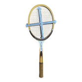 Vintage dunlop flight wooden tennis racket + zéphyr protection