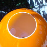 Orange glass globe, 1970