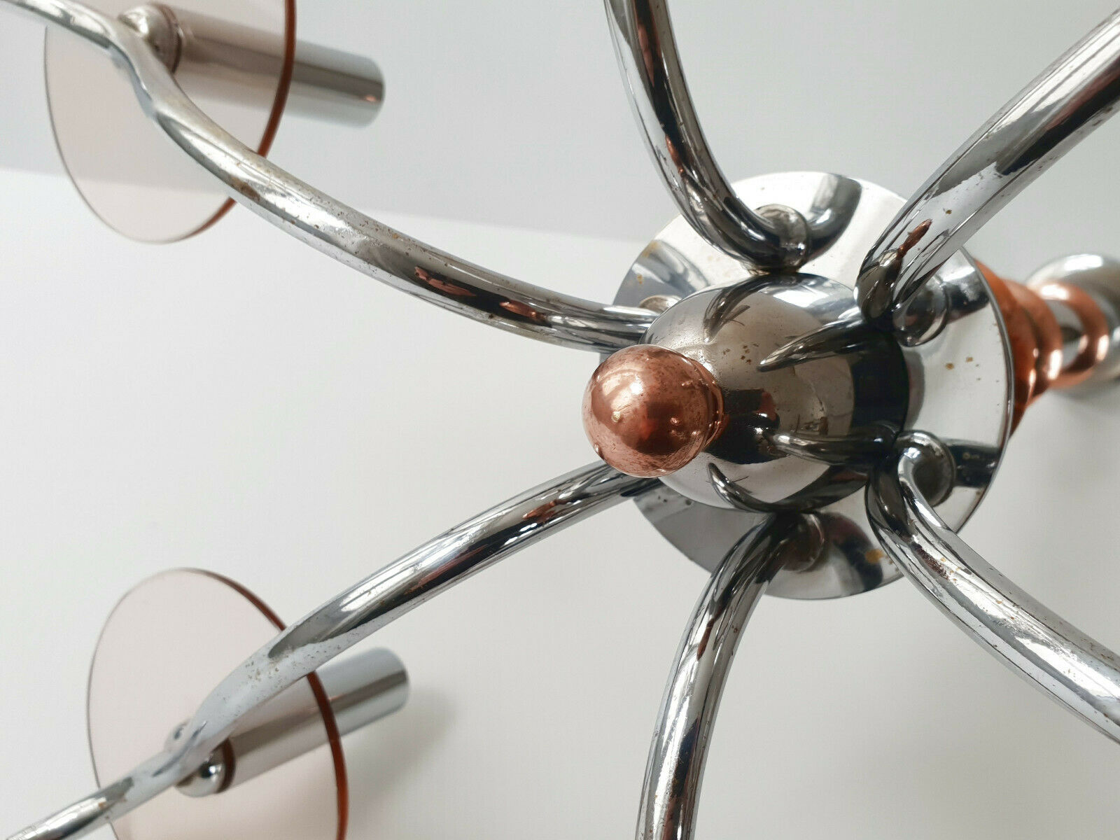 Lustre art déco vintage 1930 chrome