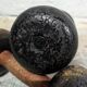 Pair of vintage cast iron and wood dumbbells
