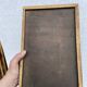 Old game box decorated in wood and felt - Backgammon Lady Dice Game