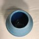 Old ceramic vase enamelled blue signed maryse 75 vintage