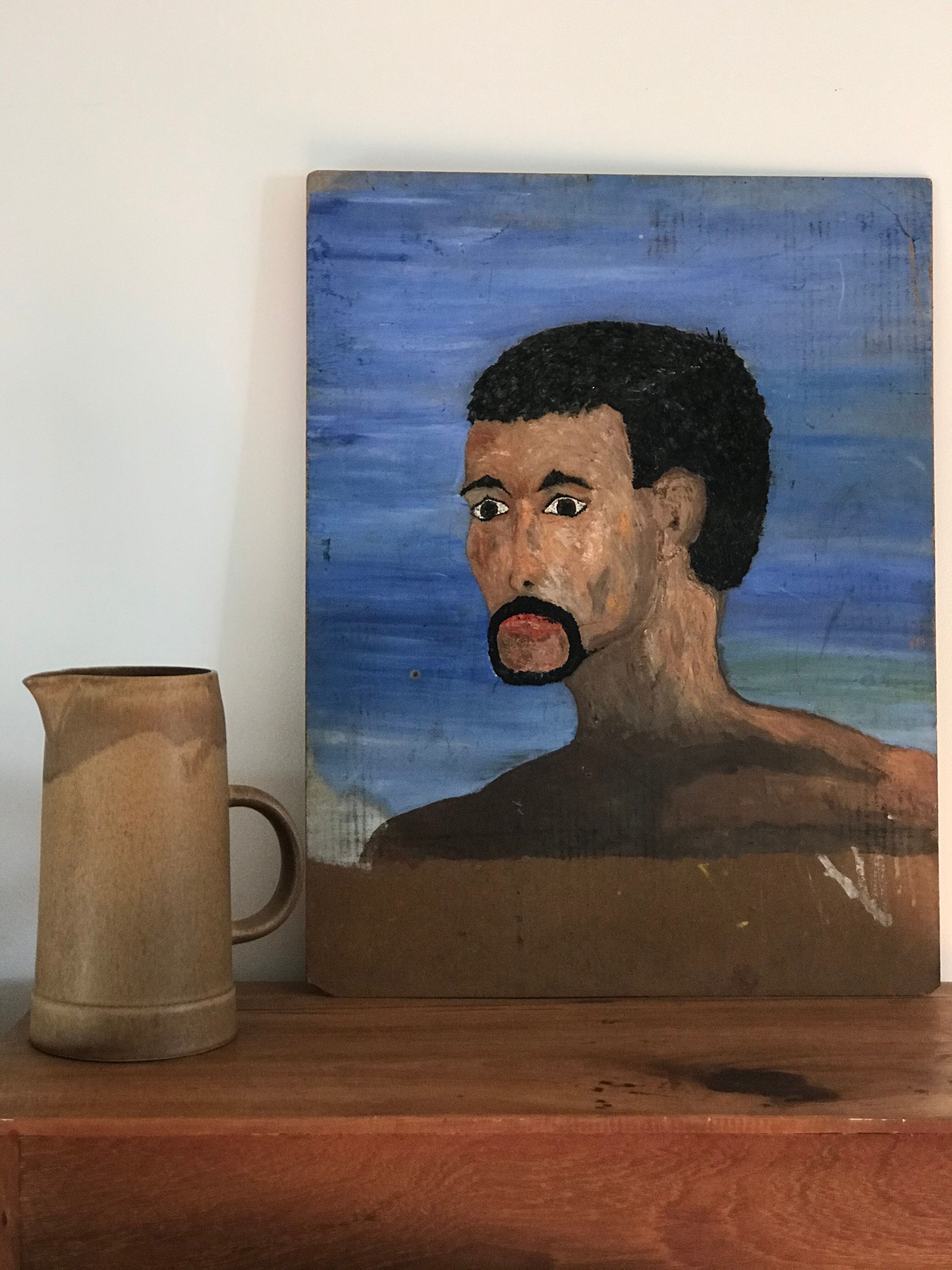 Portrait in vintage oil