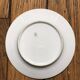 Set of 7 dessert plates in porcelain, butterfly pattern and wheat sheaves.