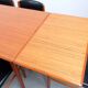 Teak dining table in retro vintage Danish style from the 60s-70s.