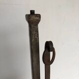 Brutalist wrought iron floor lamp, circa 1960