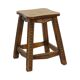 Characterful Solid Wood Vintage Stool Sculpted