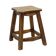 Characterful Solid Wood Vintage Stool Sculpted