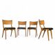 4 x Wooden Dining Benchairs 136 / Chairs by Stol Kamnik / 1960s / Slovenia