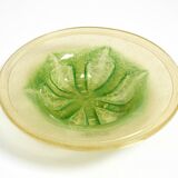 Three large colored 1930s glass bowls by Karl Wiedmann for WMF Ikora