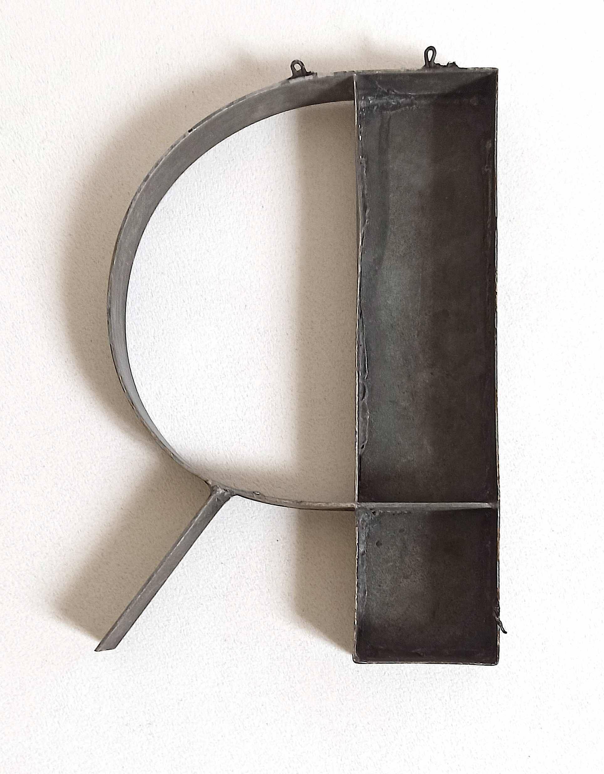 Metal letter R 1930s Height 25 cm