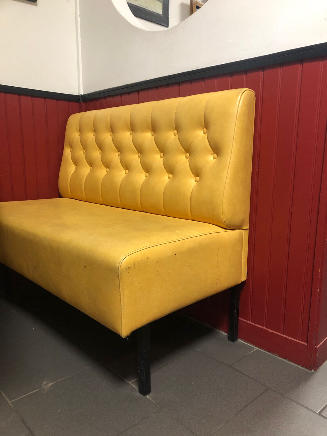 Yellow bistro bench, 1960