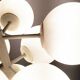 Suspension lamp chandelier Swiss Space Age mid-century by E. R. Nele for Temde, 1960s