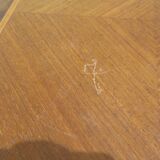 Marquetry table with display case