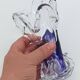 Vase Soliflore en Cristal d'Art – Michel Steiner Améthyste & Transparent