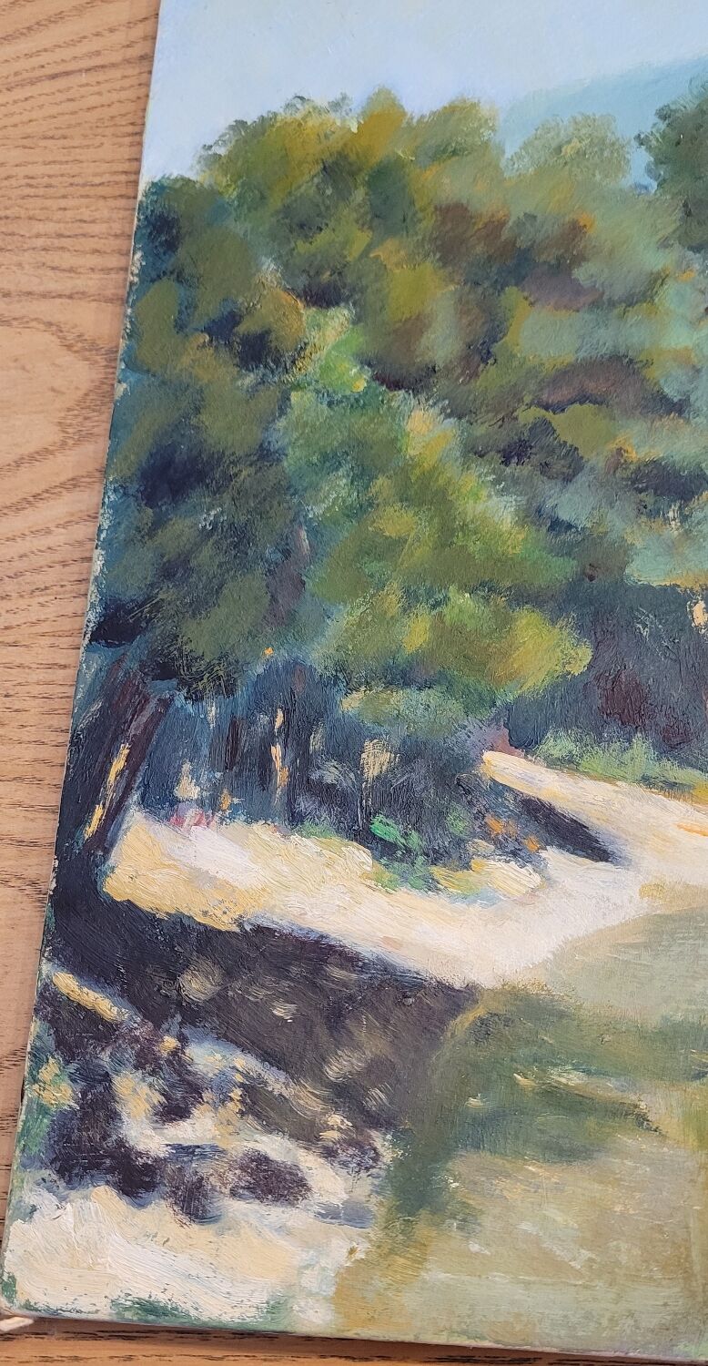 Oil on panel from 1946 signed L. Steiner