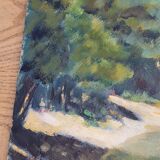 Huile sur panneau de 1946 signée L. Steiner