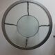 Postmodern round glass  and steel side table, 1980s.