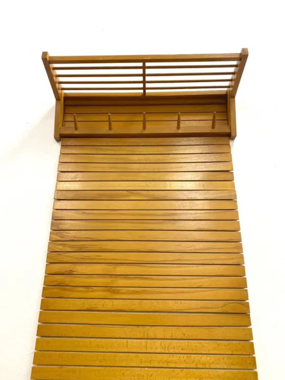 Retro wall-mounted coat rack, úluv, 1960s, czechoslovakia