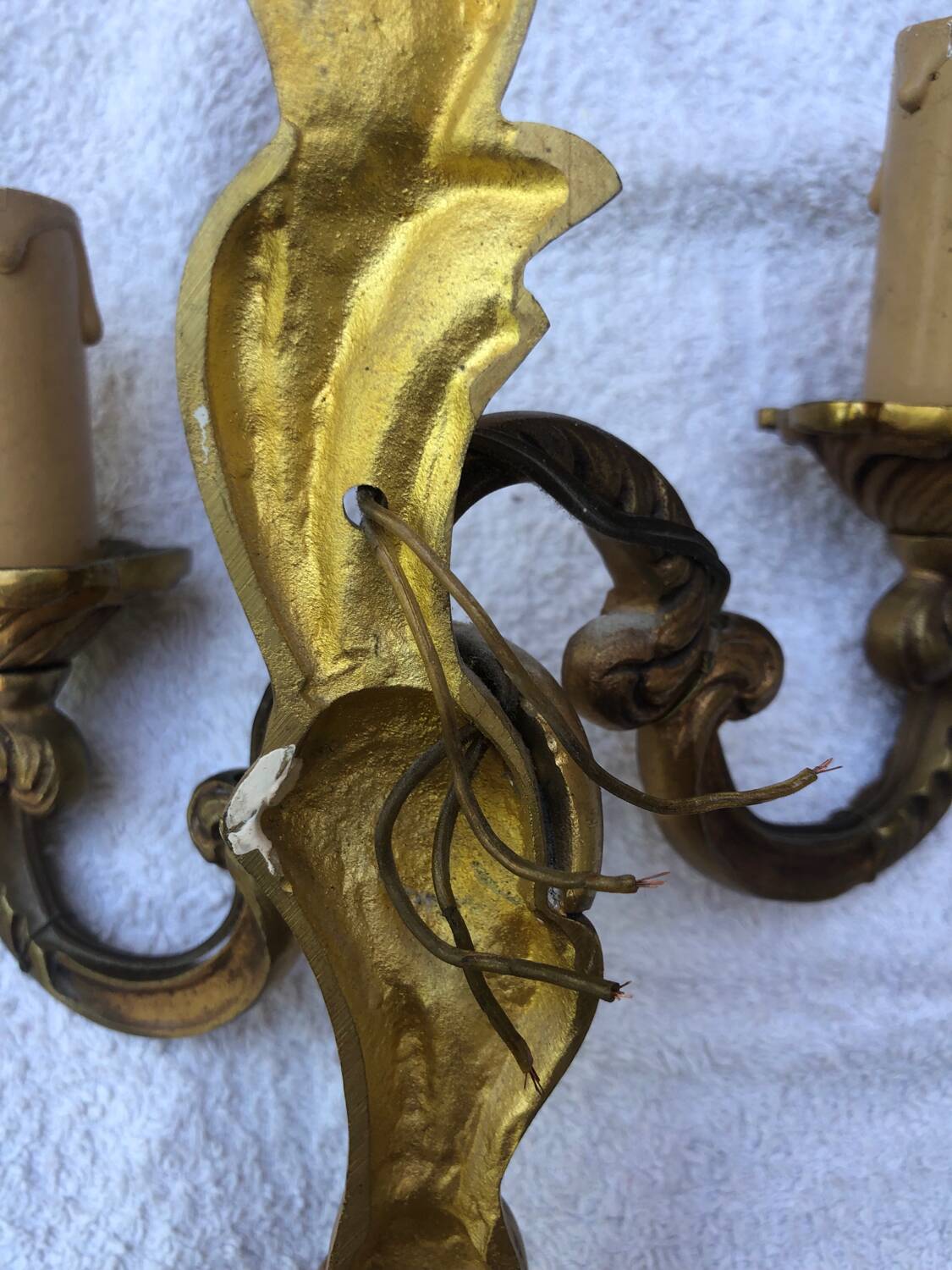Pair of Louis XV style bronze sconces