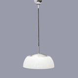 Chrome metal suspension, methacrylate and white glass, 1960s