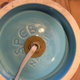 Pair of lamp bases, old ceramic gas bottle