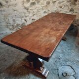 French monastery-style table – Solid cherry – 1950s
