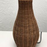 Lampe en rotin et abat-jour en jute