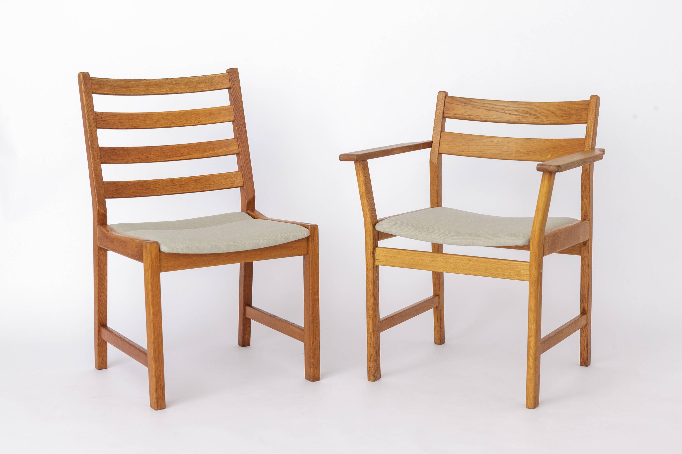 2 of 6 Kurt Østervig Oak Dining Chairs for KP Møbler, 1960s Danish
