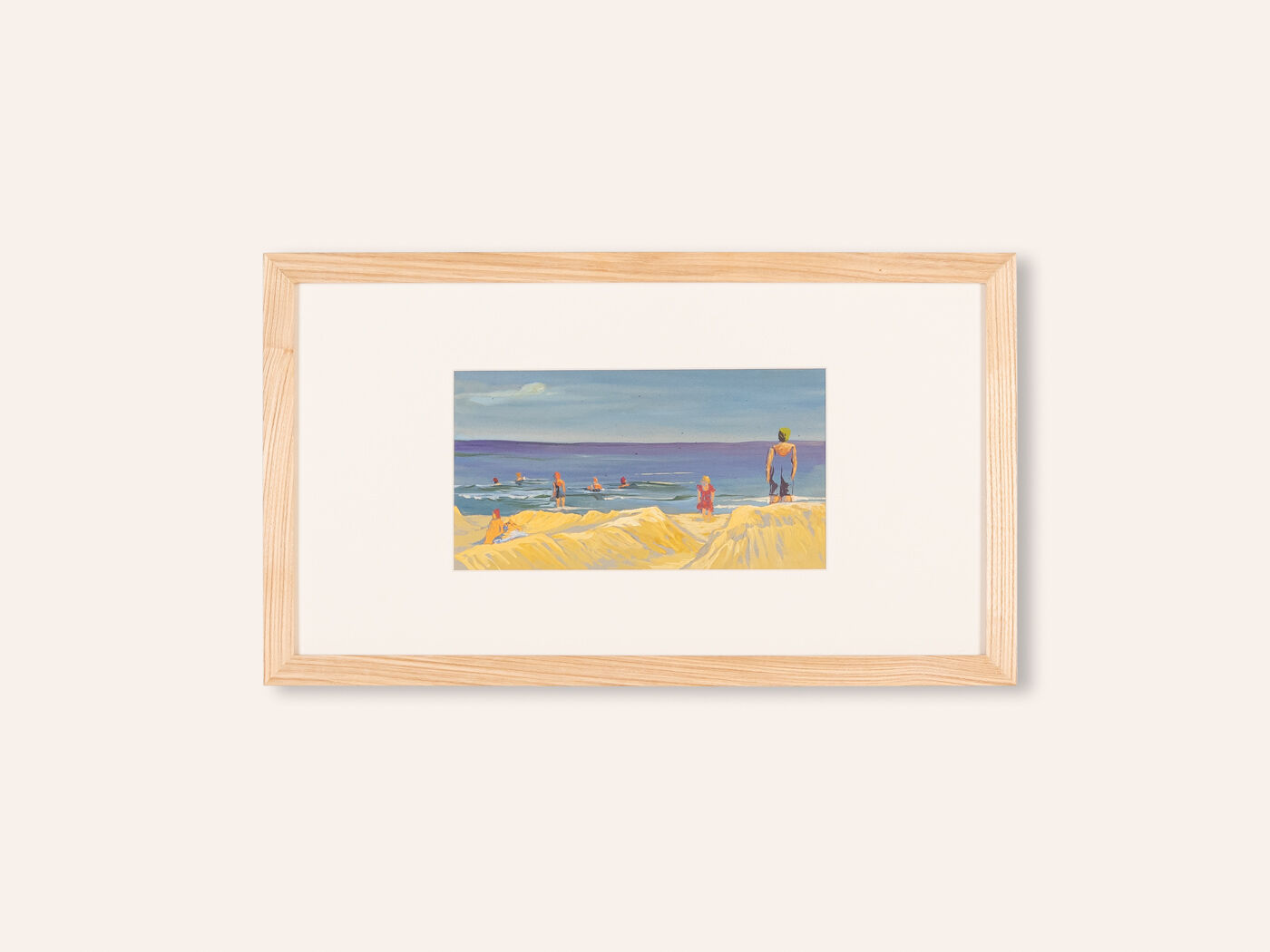 Beach, Gouache on Paper, 50 x 29 cm