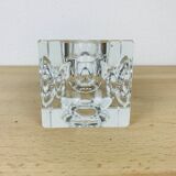 Candle holder cube glass design space age 70 ice cube ice cube