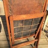 Leather folding chair