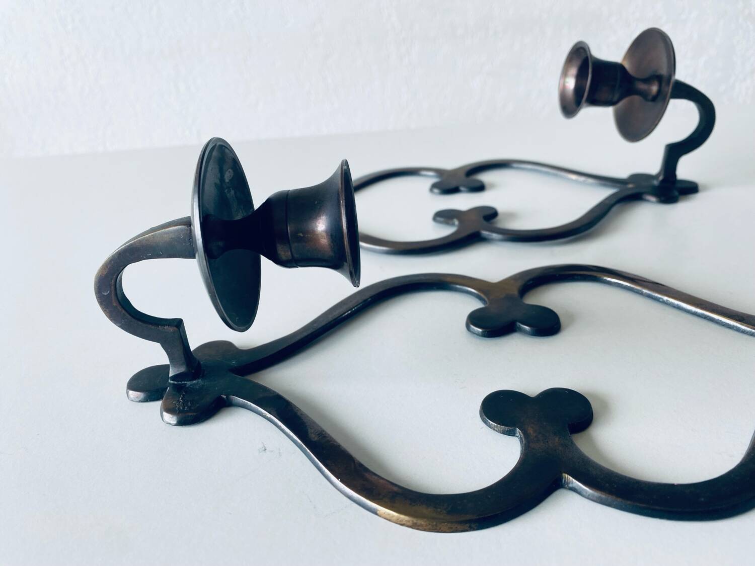 Pair of wall candle holders