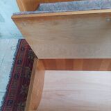 Vintage oak bench storage bench
