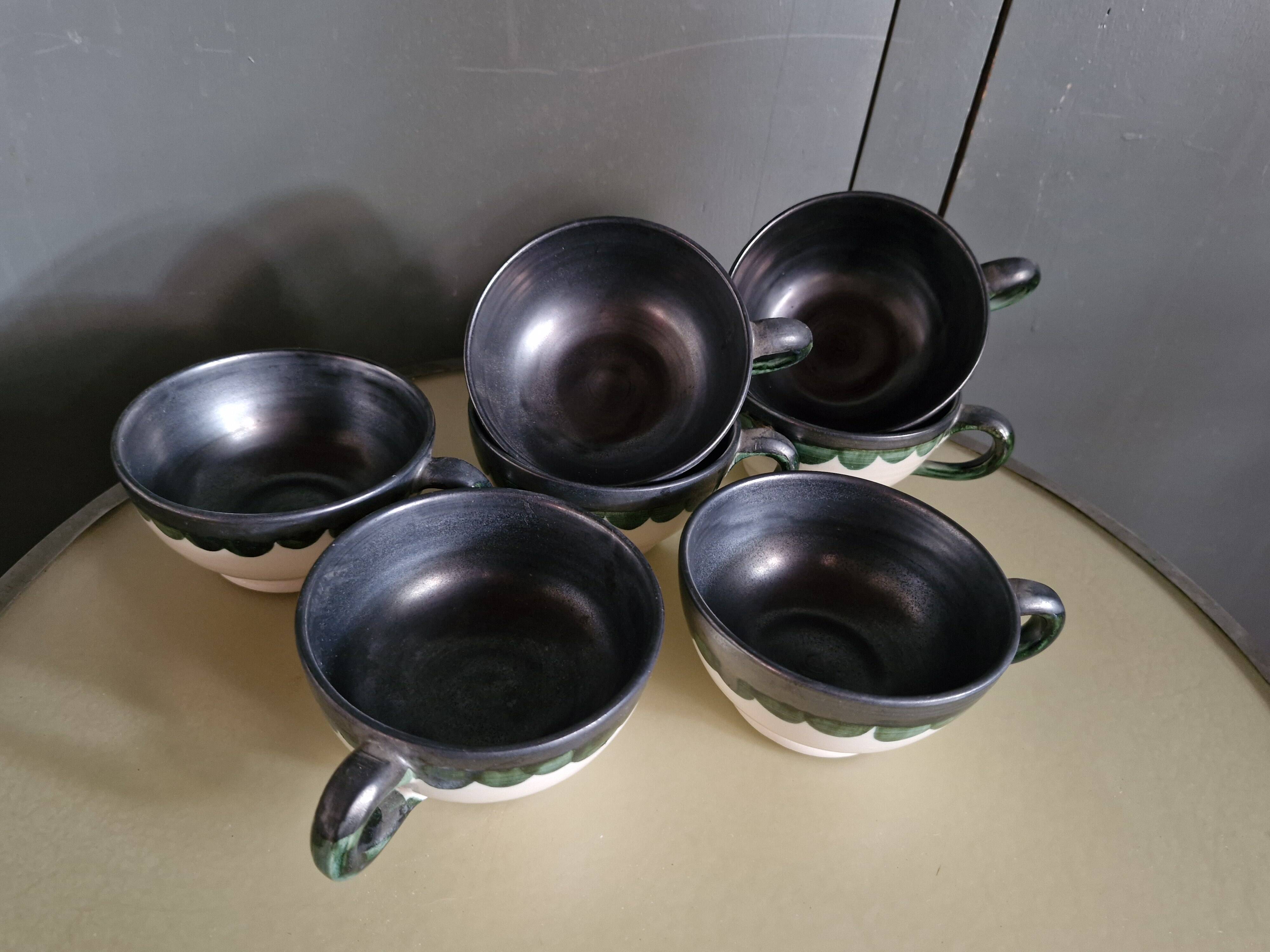 Vintage 7 Earthenware Mugs