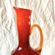 Vintage red blown glass vase