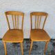 Pair of monobloc bistro chairs