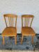 Pair of monobloc bistro chairs