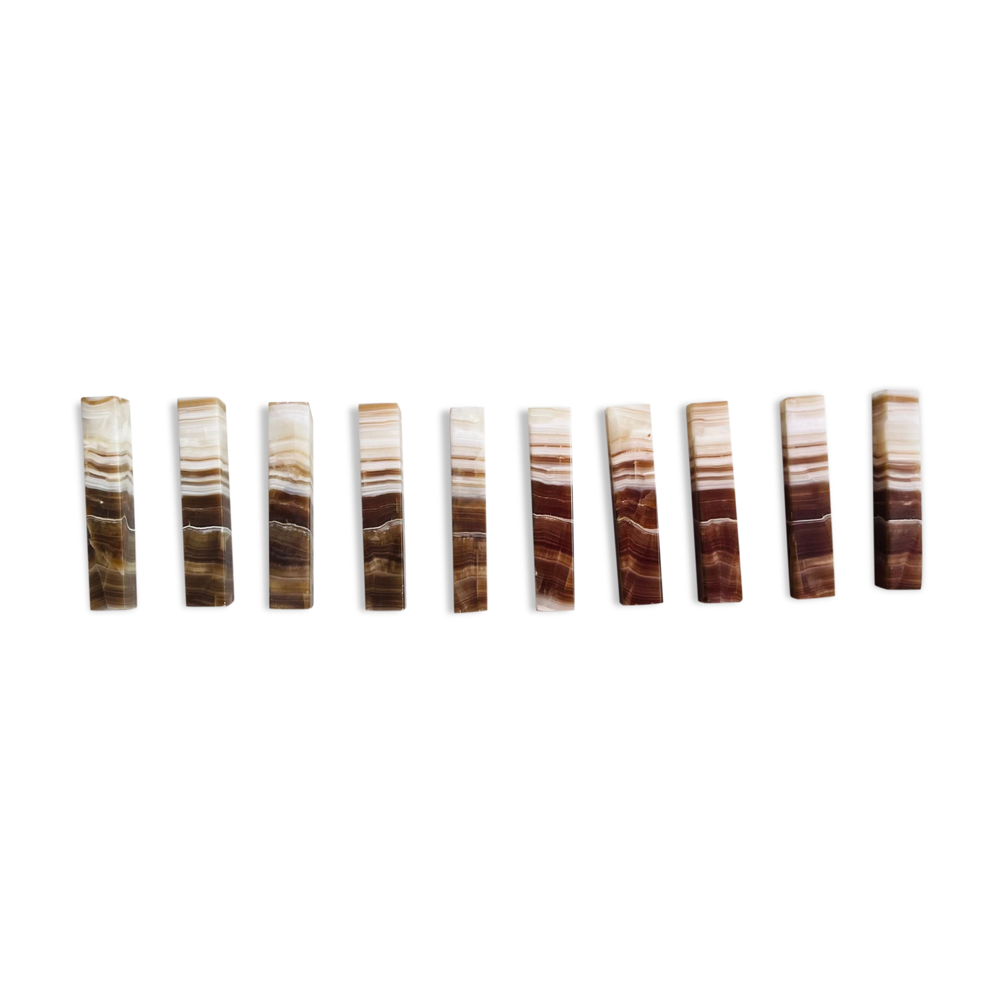 Set of 10 quartz knife holders