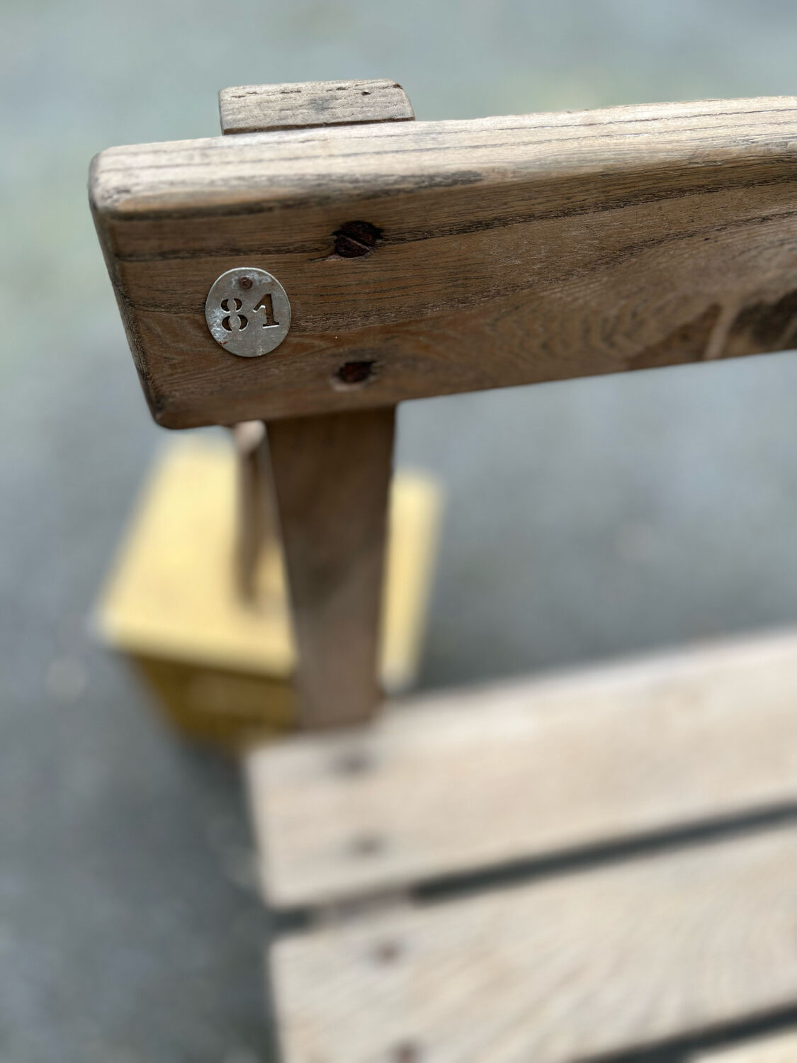 Double patinated school desk