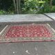 Burgundy genuine wool Persian-style rug from Belgium 200x300cm