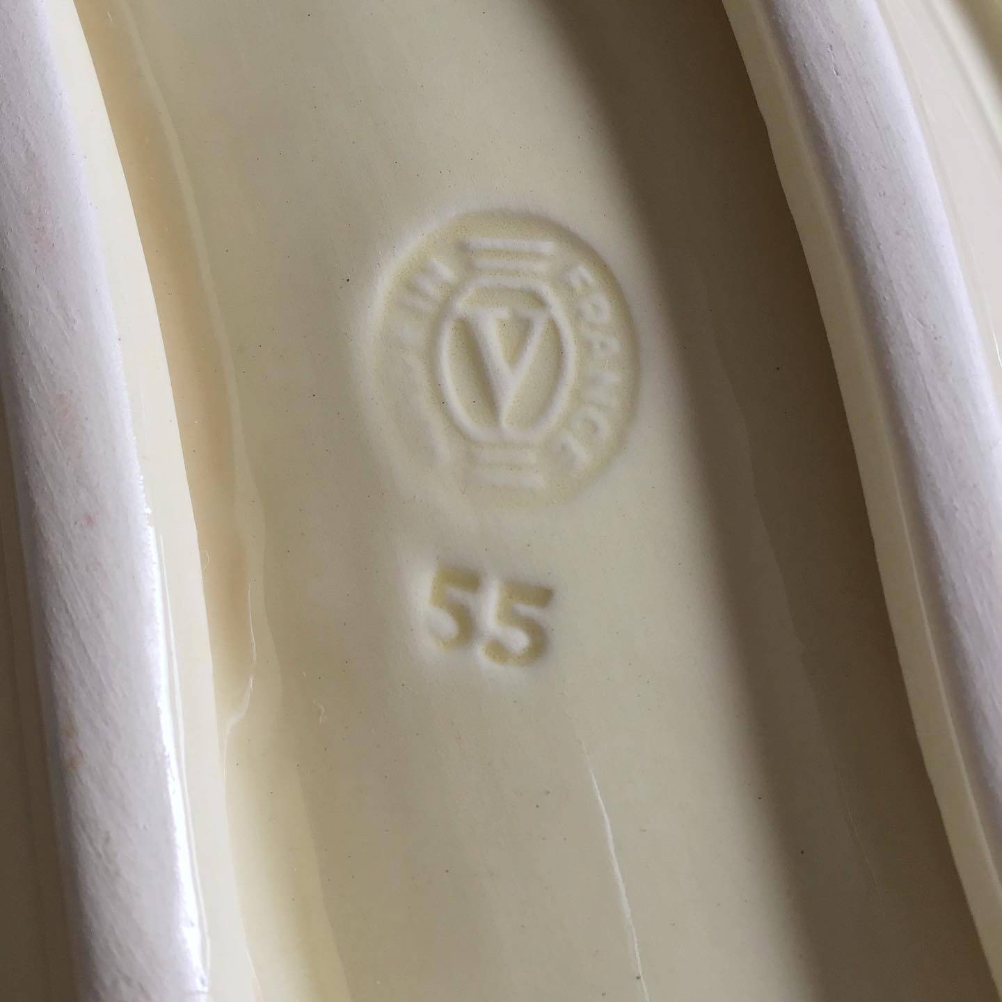 4 dishes Verceram vintage leaves