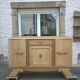 Art deco buffet in solid oak and ochre.