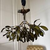 Lustre en forme de gui d’époque art nouveau en bronze - xxe