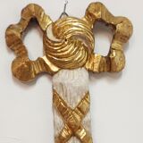 Polychrome beech wood sconces. Spain 1900