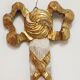 Polychrome beech wood sconces. Spain 1900