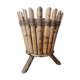 Cache pot porte fleur en rotin