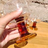 Suite of 6 cocktail glasses 70s