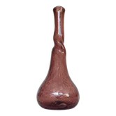 Vase en verre bullé