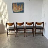 Set of 4 Italian chairs by Gianfranco Frattini.
